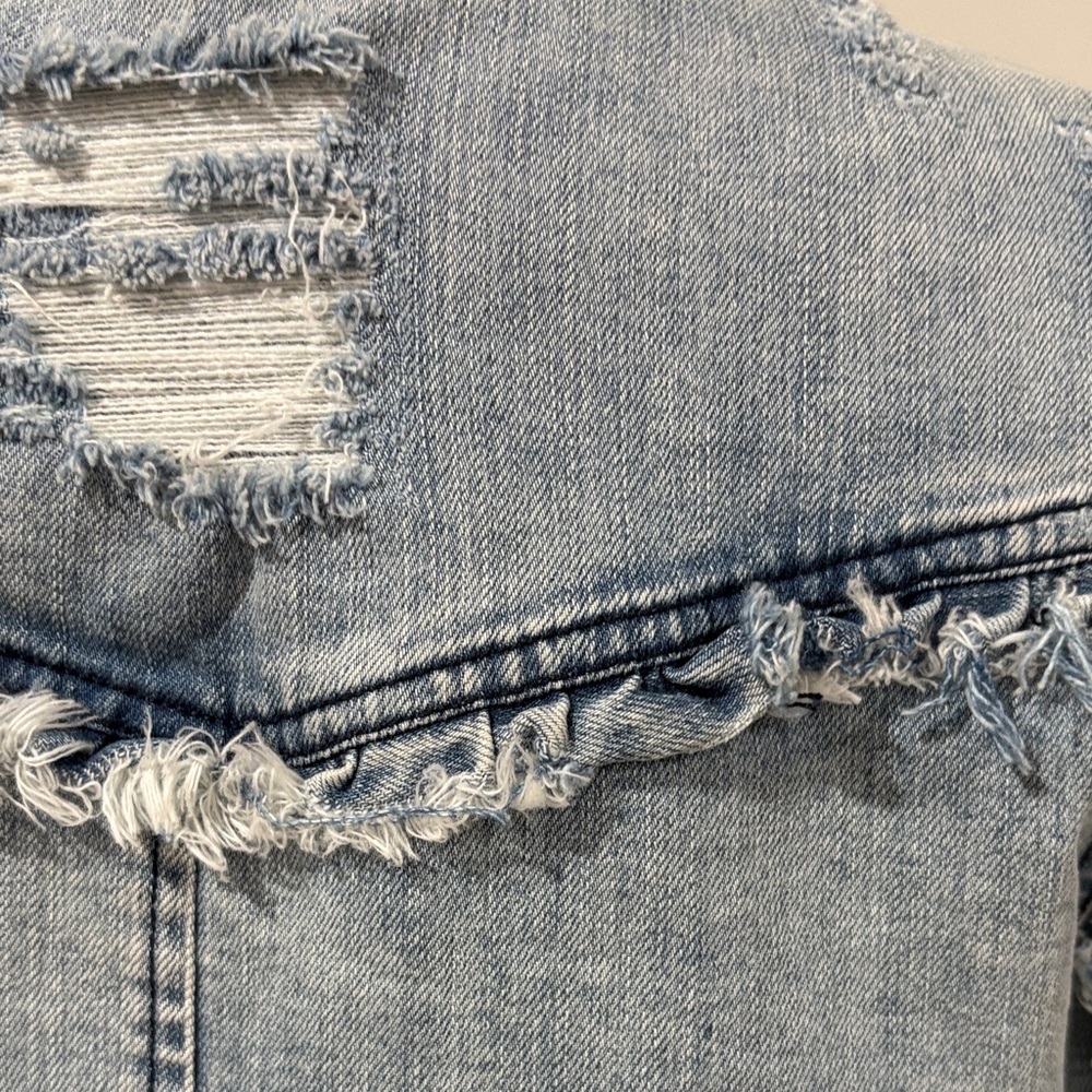 Generation Love Light Blue Distressed Denim Jacket - Picture 6 of 10